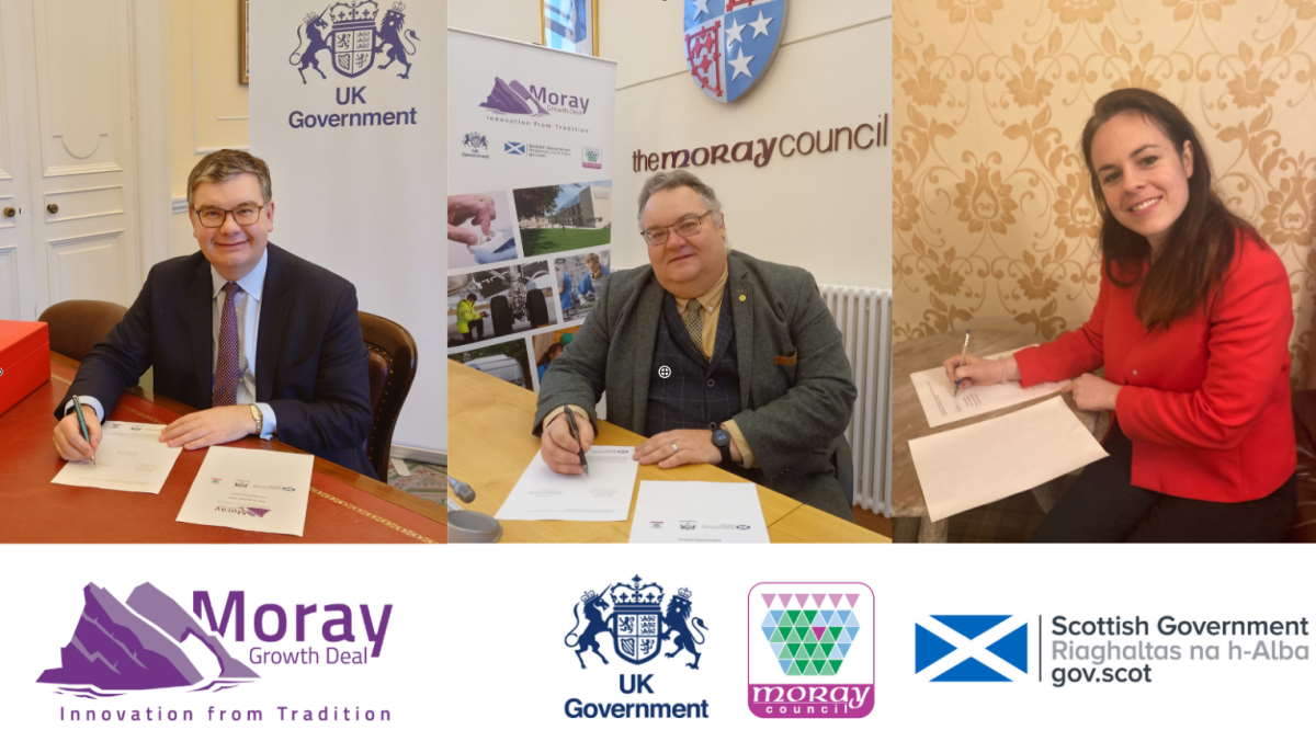 Moray growth deal being signed by Kate Forbes