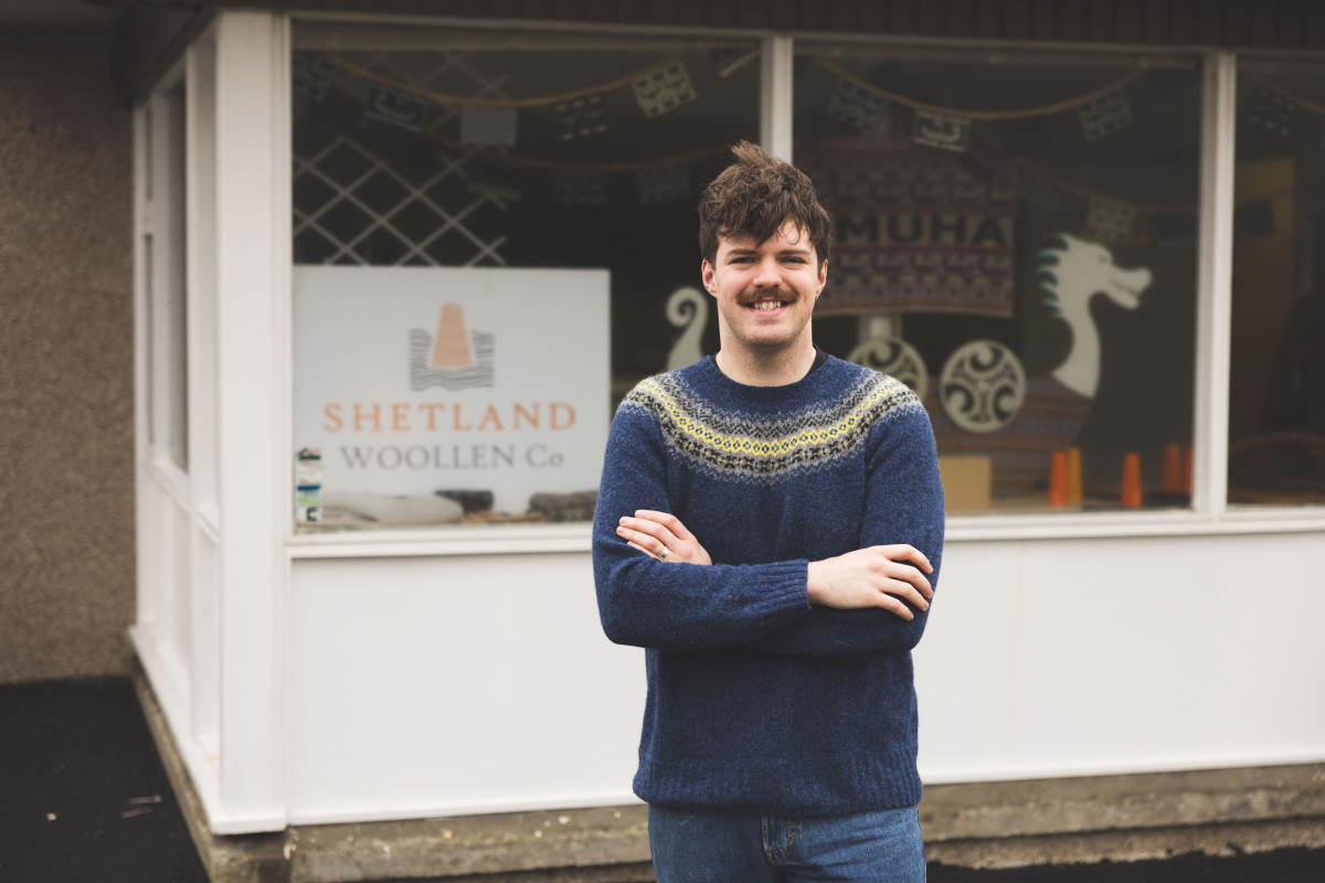 Graduate outside Shetland knitwear company 