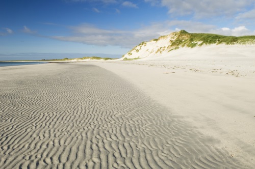 rippled white sand beach