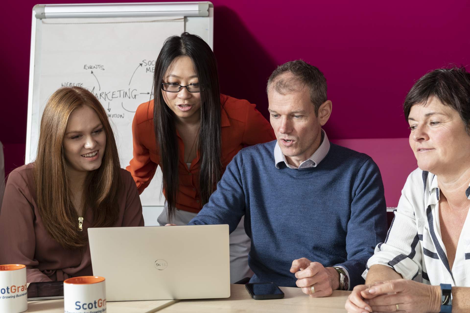 Mentors and graduates attend training session