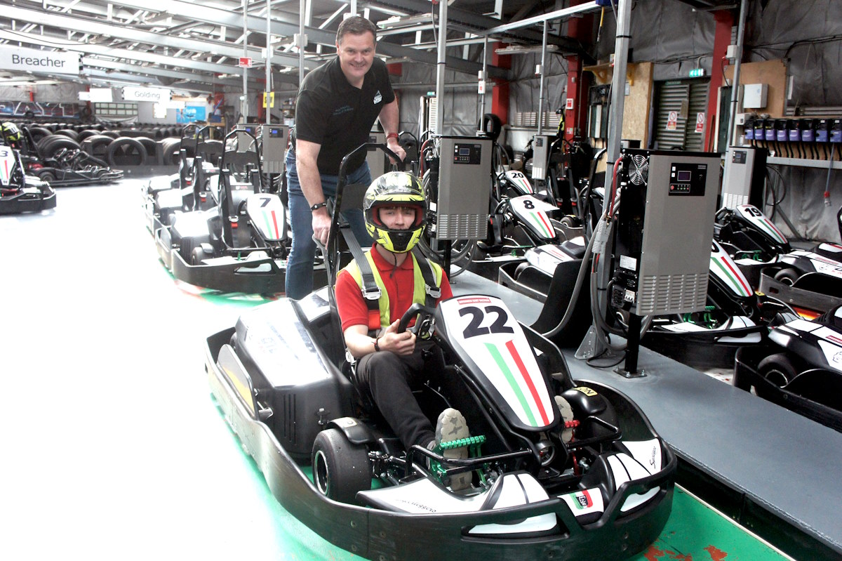 Director Pete Doherty at the racetrack